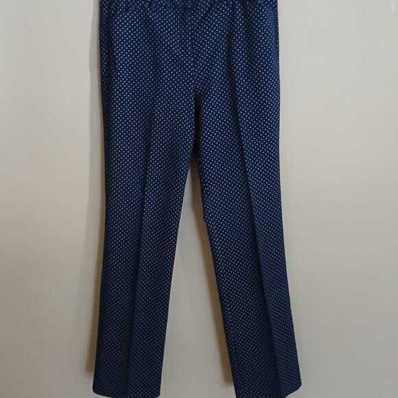 Seventh Ave Blue Polka Dot Pants - Picture 1 of 5